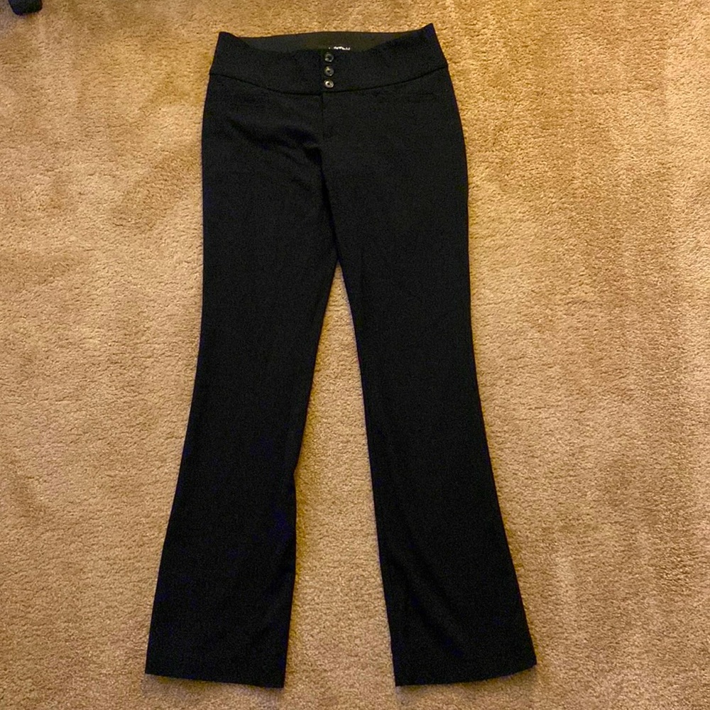 Hollywould Business Casual Classic Fit Wide Leg 3 Button Pants